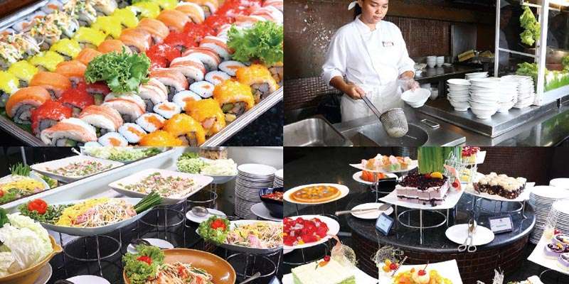 各料理の熟練シェフの味が集結したスペシャルビュッフェ。金土日の夜はBBQシーフードビュッフェも開催