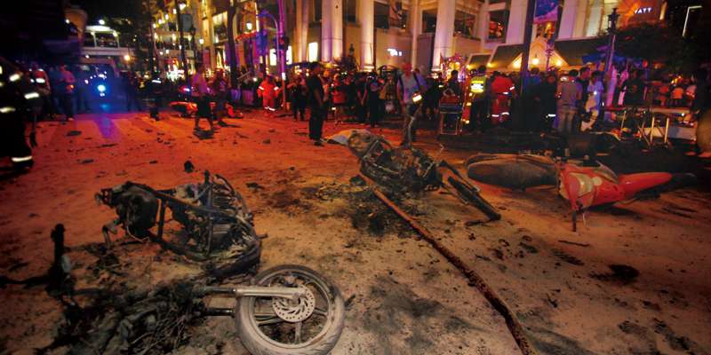 バンコク中心部で起きた凄惨な連続爆発事件