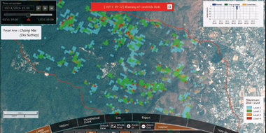 土砂崩れシミュレーションシステムの画面イメージ