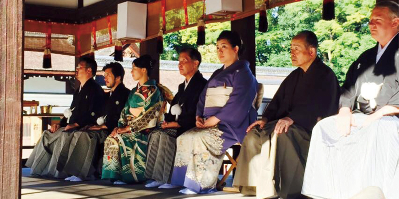 2015年、京都の下鴨神社で行われた「酒サムライ 叙任式」にて