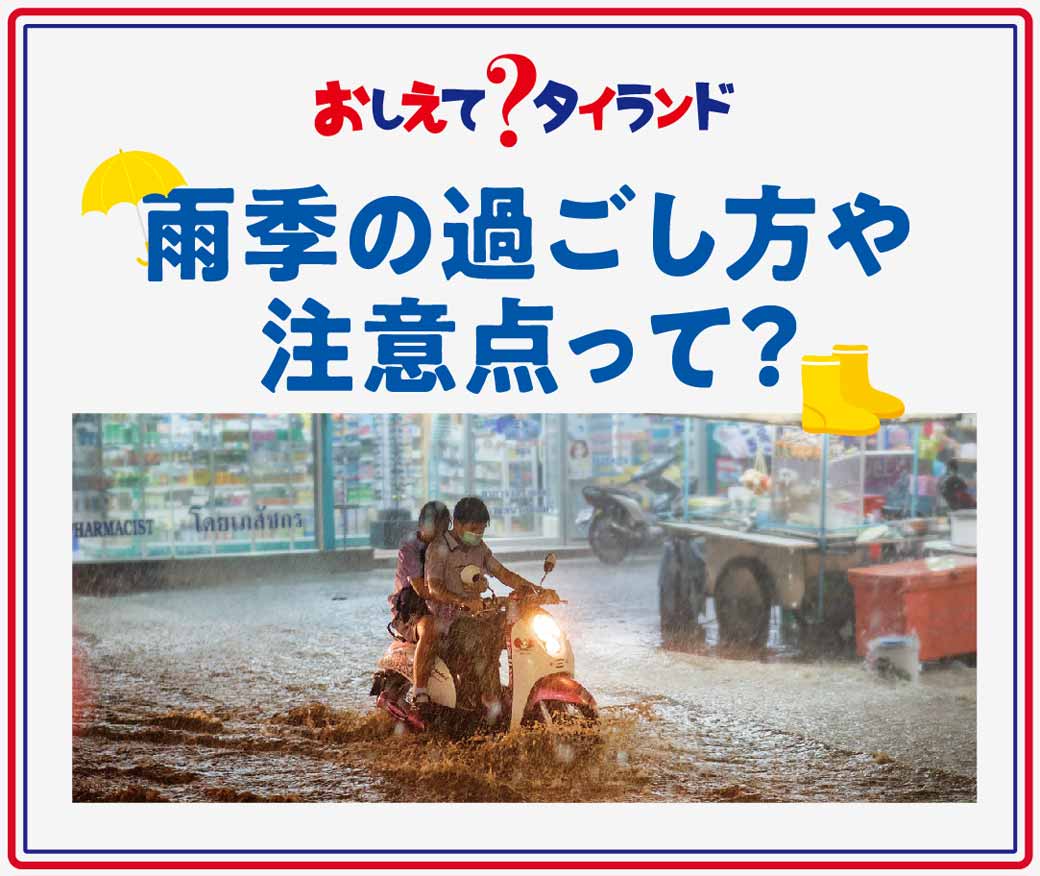 雨季の過ごし方や注意点って?