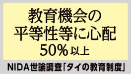 NIDA世論調査「タイの教育制度」　50％以上が「教育機会の平等性等に心配」 - ワイズデジタル【タイで生活する人のための情報サイト】