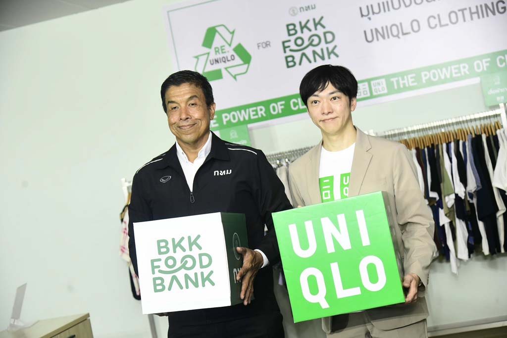 ユニクロタイランドが Food Bank内で衣服を無料提供 ー ユニクロタイランドがバンコク都庁と協力し、生活困窮者に食料品を無償提供するBKK Food Bank内に衣服を無料提供する「UNIQLO Clothing Corner」を開設。BKK Food Bankは都内50区で展開し、今後はすべての場所でユニクロコーナー設置を目指すという。