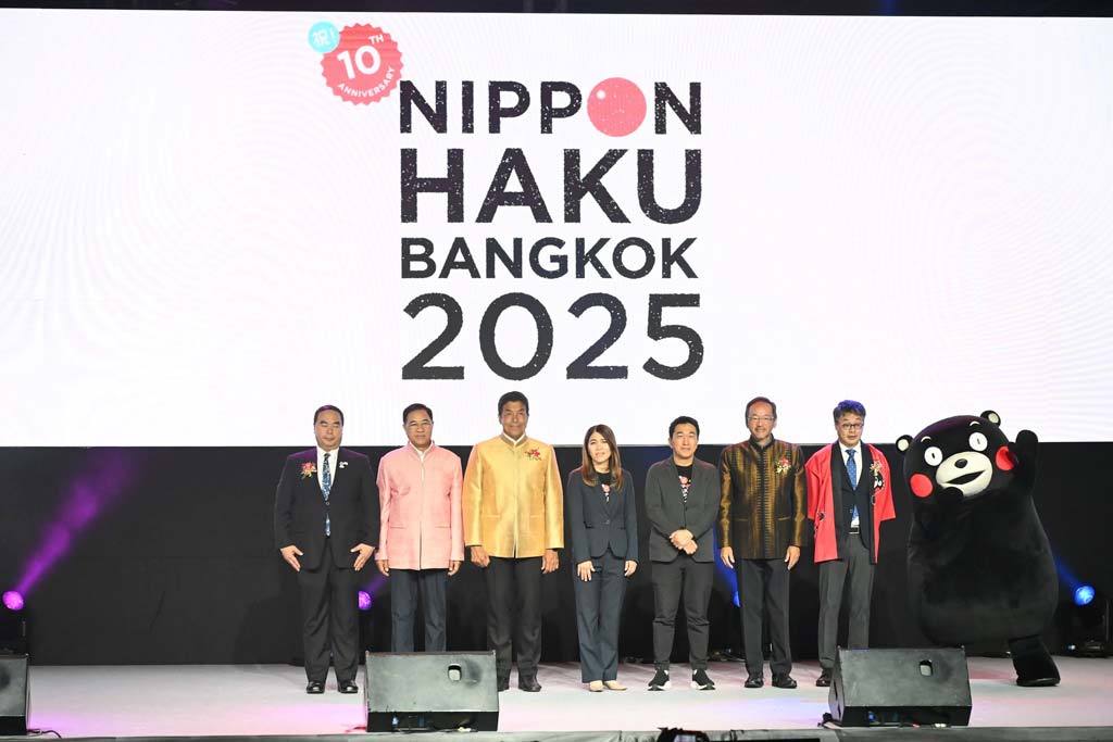 バンコク日本博2025 クイーン・シリキットで開催 ー 今年で10周年を迎えたバンコク日本博が、8月29日から31日にQSNCCで開催。日本食や漫画、アニメといった日本を代表するカルチャーの紹介から留学・就職、航空宇宙技術の展示まで。開会式には、チャッチャート都知事や在タイ日本国大使館の大鷹正人大使が参加した。