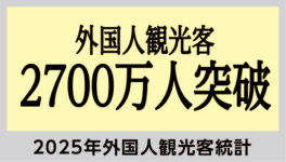 2025年外国人観光客統計　2700万人突破、1.2兆Bの経済効果 - ワイズデジタル【タイで生活する人のための情報サイト】