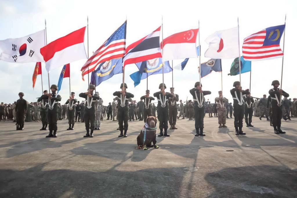 多国間共同訓練「コブラ・ゴールド」 世界30カ国、8000人が参加 ー 2月24日〜3月6日、タイ・米国両軍が共催する東南アジア最大規模の多国間共同訓練「コブラ・ゴールド2026」がラヨーン県のウタパオ海軍航空基地で行われた。日本や中国を含む30カ国から8000人が参加。戦闘訓練をはじめ、人道支援や災害救援活動の訓練などを実施した。