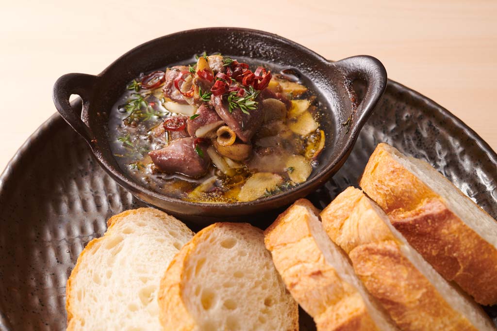 砂肝のアヒージョ260B