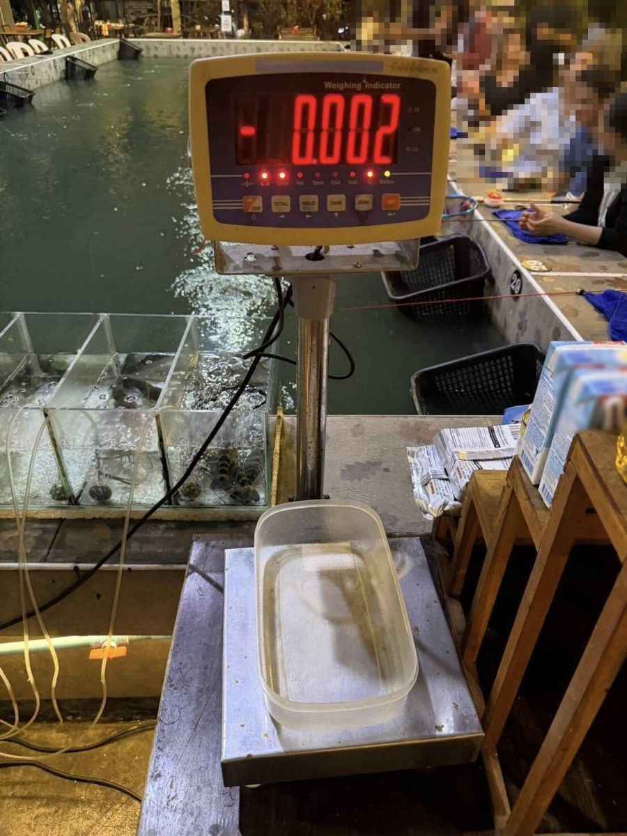 ラップラオのエビ釣り堀を摘発 エビの重さを当てる違法賭博を運営