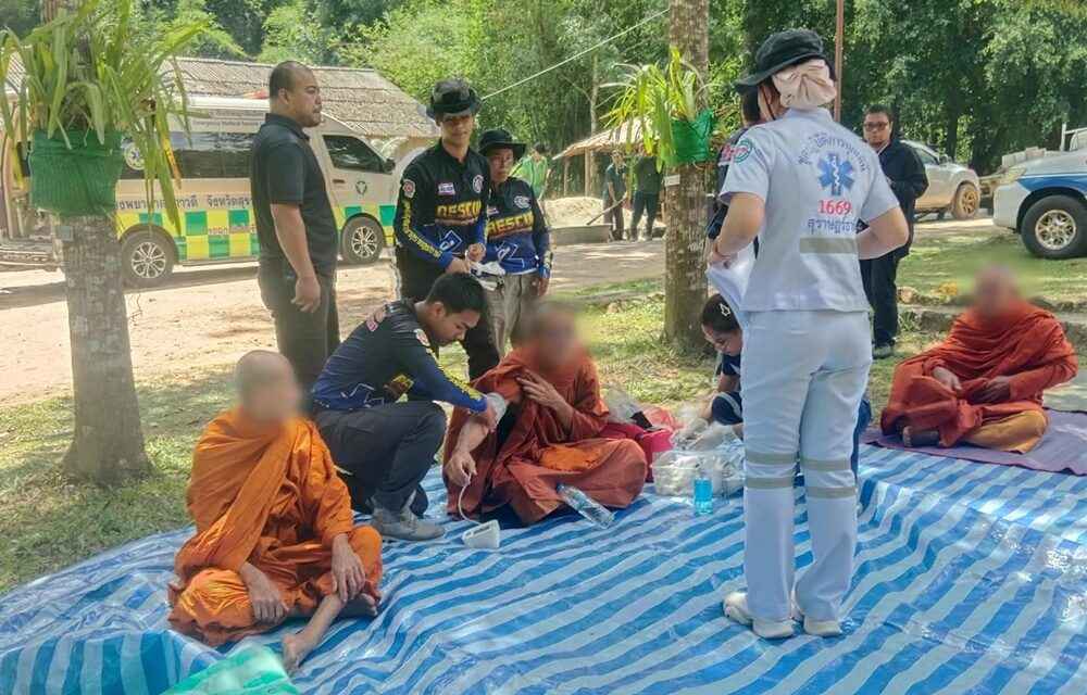 南部国立公園で竹筏崩壊 修行僧12人被害、1人行方不明