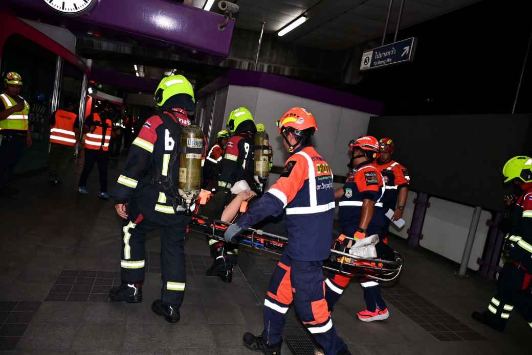 震災に備えた危機管理体制を強化 BTSスラサック駅で大規模な防災訓練